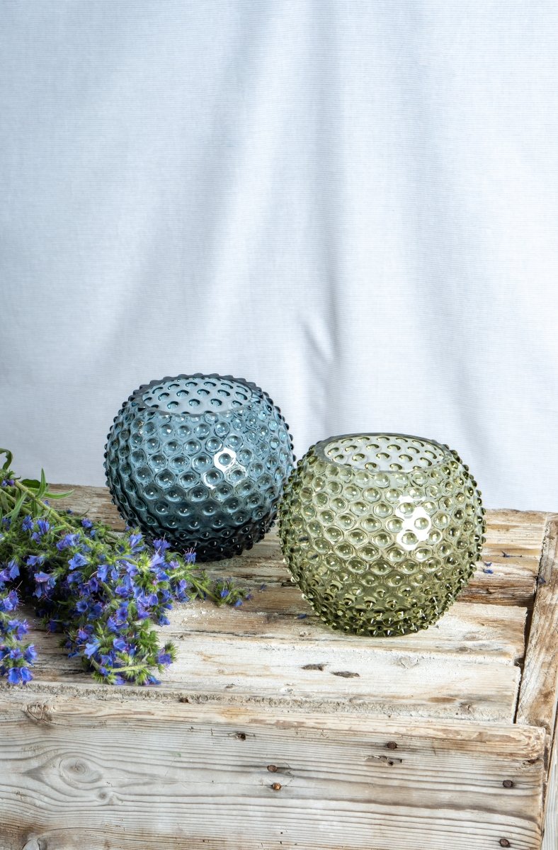 Misty Blue Hobnail Vase - KLIMCHI