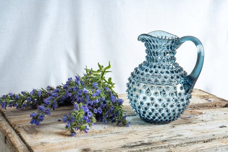 Misty Blue Hobnail Jug - KLIMCHI