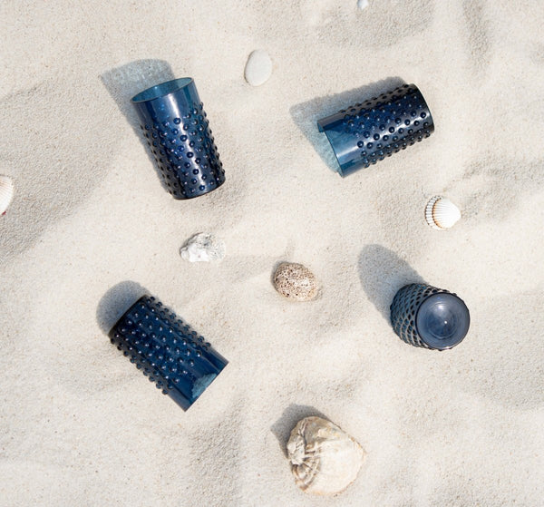 Royal Blue Hobnail Tumblers - KLIMCHI