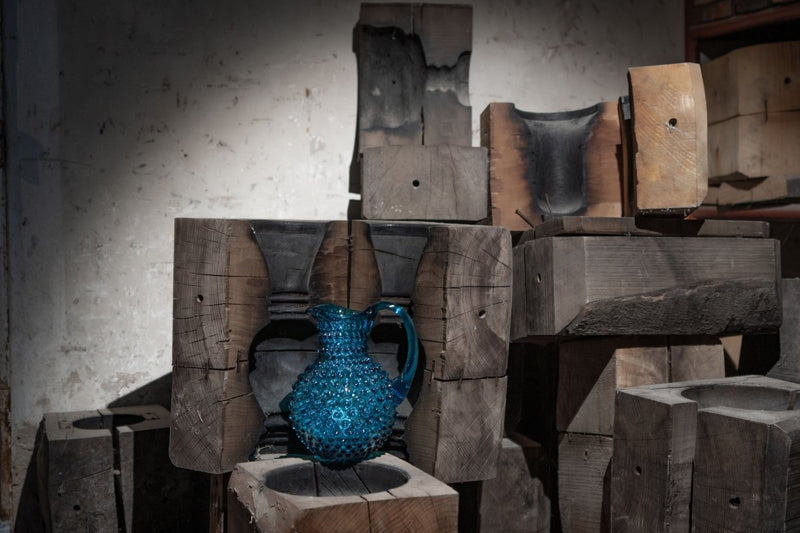 Aquamarine Hobnail Jug - KLIMCHI