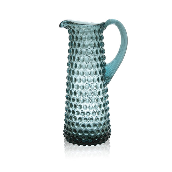 Misty Blue Hobnail Jug Tall - KLIMCHI