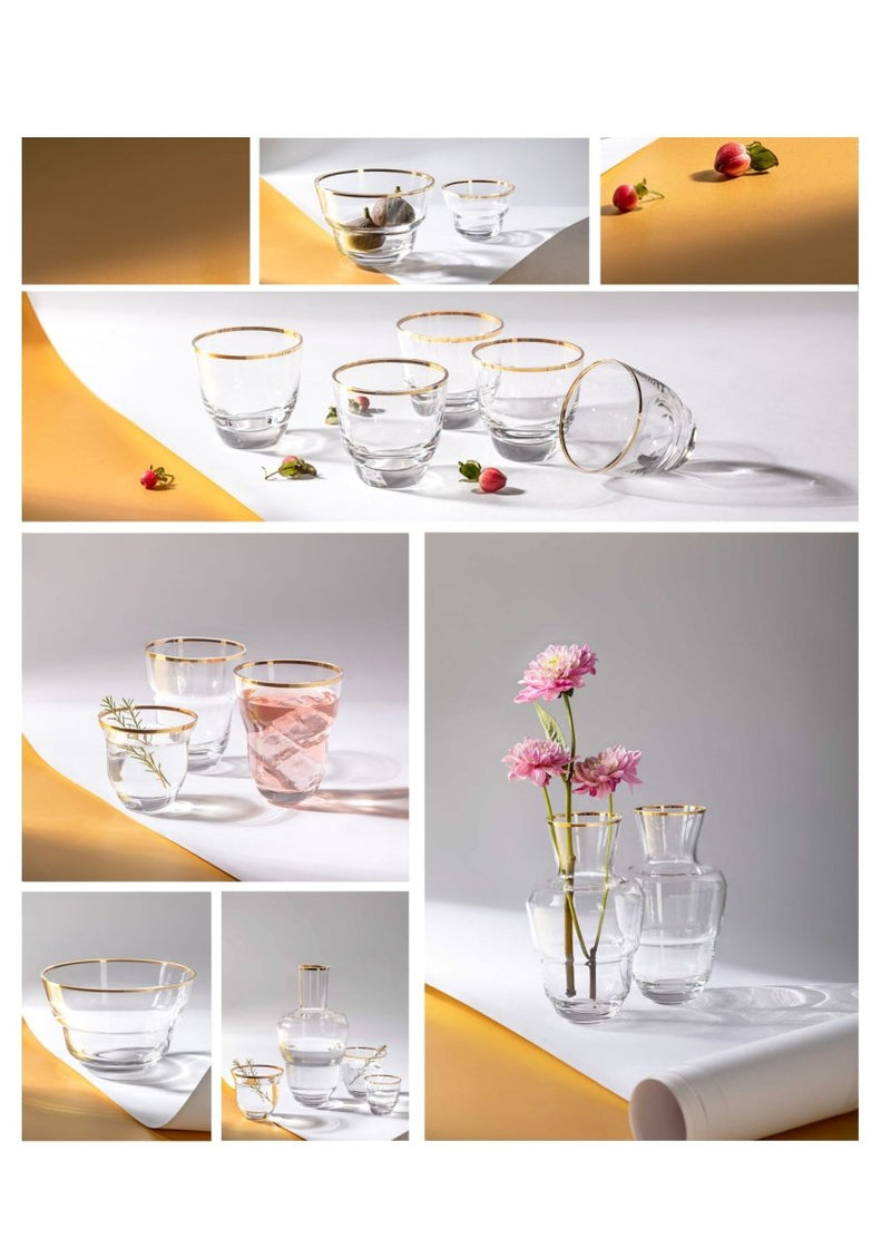 SHADOWS <br> GOLDEN LUX <br> High Ball Glass <br> (Set of 2) - KLIMCHI