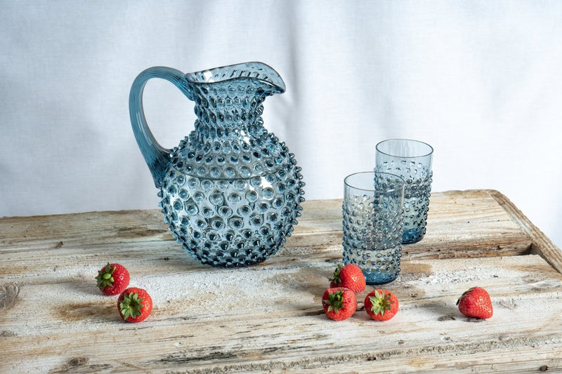 Misty Blue Hobnail Jug - KLIMCHI