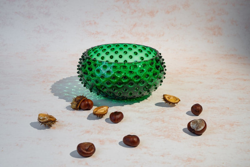 Dark Green Hobnail Bowl - KLIMCHI