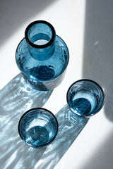 Crust Drinking Glasses in Underlay Blue Smoke (Set of 2) - KLIMCHI