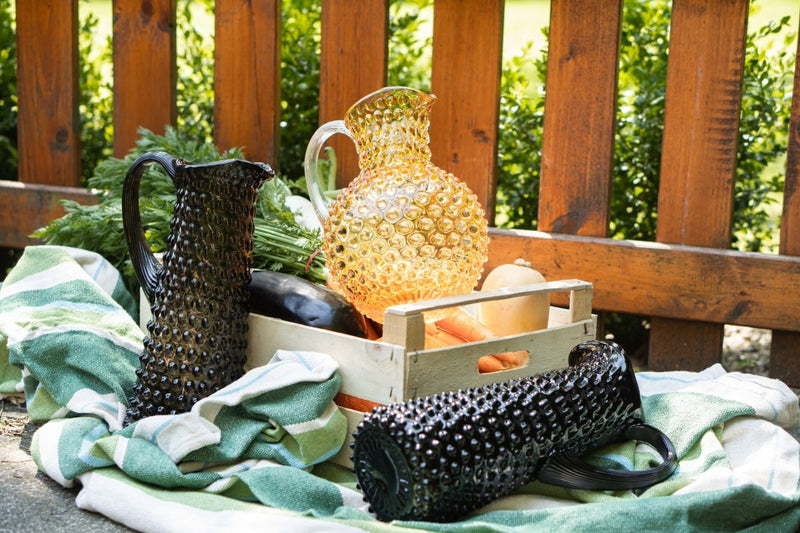 Black Smoke Hobnail Jug Tall - KLIMCHI