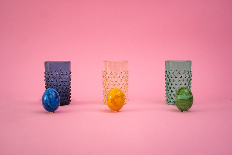 Underlay Amber Hobnail Tumblers - KLIMCHI