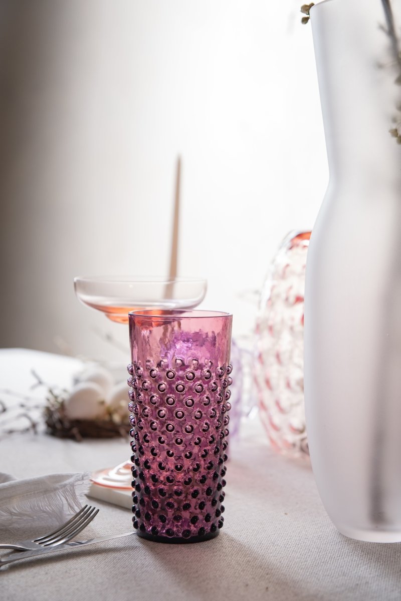 Violet Hobnail Tumblers Tall - KLIMCHI