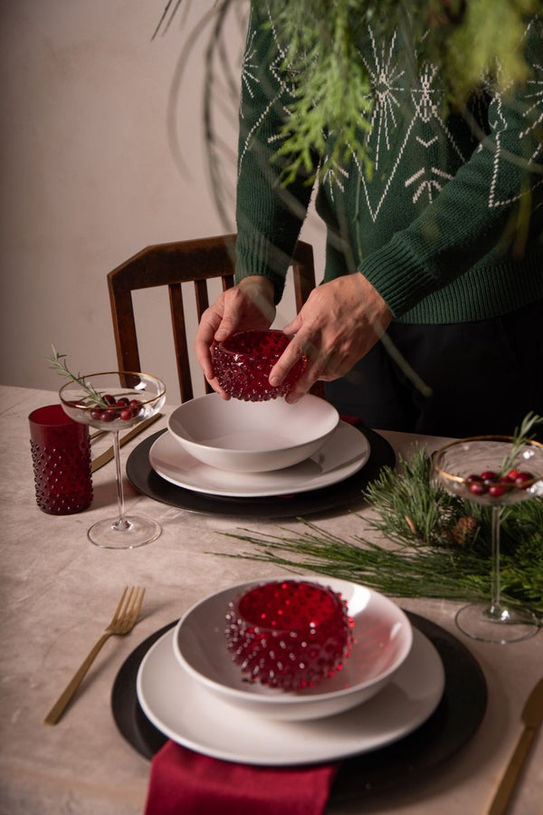 Underlay Garnet Hobnail Bowl Small - KLIMCHI