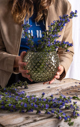 Olive Green Hobnail Vase - KLIMCHI