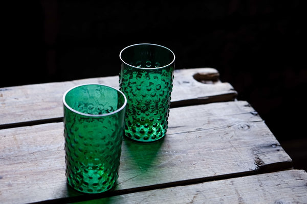 Dark Green Hobnail Tumblers - KLIMCHI